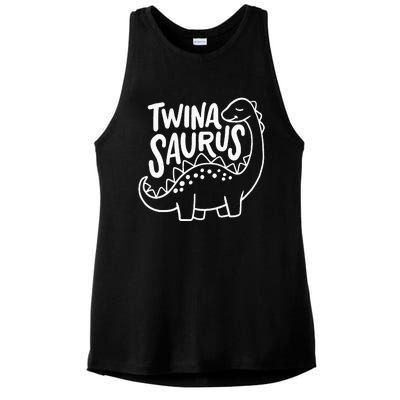 Twins Twin Twinasaurus Ladies PosiCharge Tri-Blend Wicking Tank