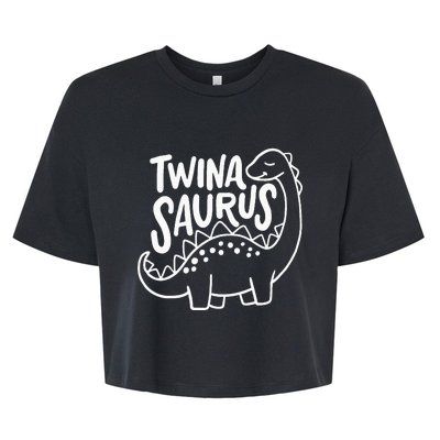 Twins Twin Twinasaurus Bella+Canvas Jersey Crop Tee