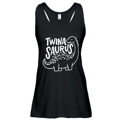 Twins Twin Twinasaurus Ladies Essential Flowy Tank