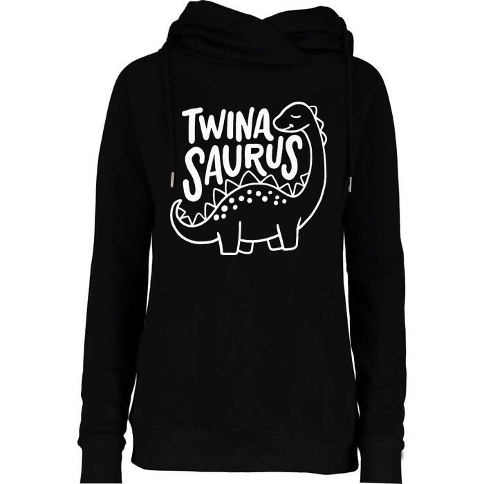 Twins Twin Twinasaurus Womens Funnel Neck Pullover Hood