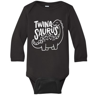 Twins Twin Twinasaurus Baby Long Sleeve Bodysuit