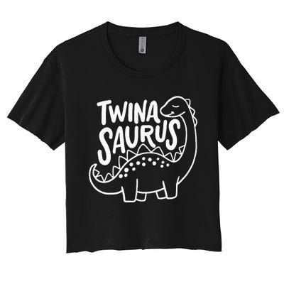 Twins Twin Twinasaurus Women's Crop Top Tee