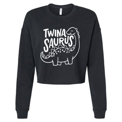 Twins Twin Twinasaurus Cropped Pullover Crew