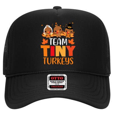 Turkey Thanksgiving TeamTiny Turkeys Nurse Fall NICU Nurse High Crown Mesh Back Trucker Hat