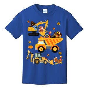 Thanksgiving Turkey Truck Construction Vehicle Fall Kids T-Shirt