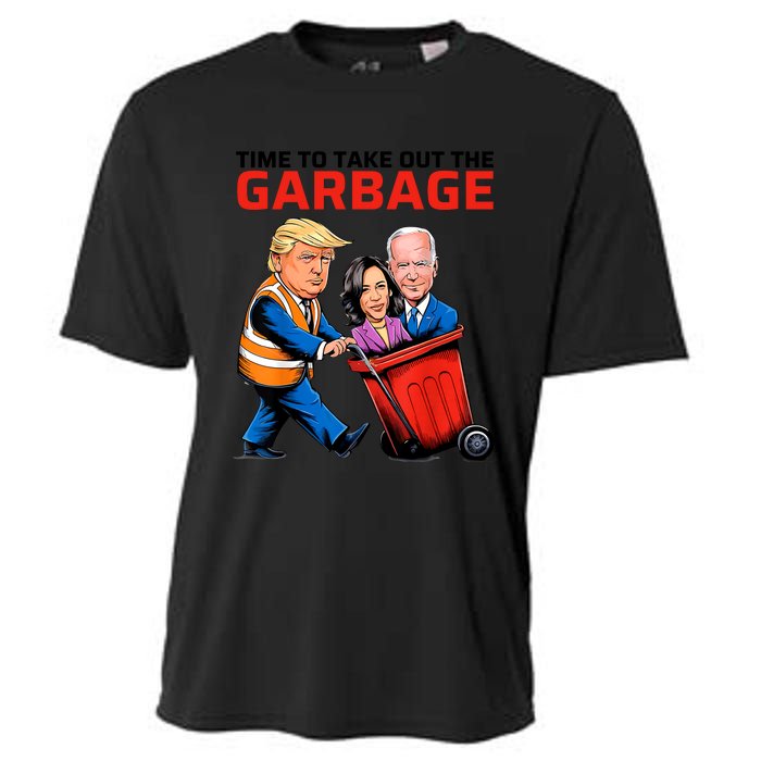 Time To Take Out The Garbage Funny Garbage For Trump 2024 Cooling Performance Crew T-Shirt