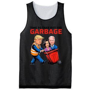 Time To Take Out The Garbage Funny Garbage For Trump 2024 Mesh Reversible Basketball Jersey Tank