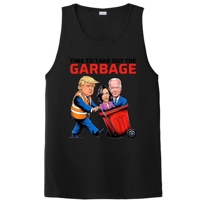 Time To Take Out The Garbage Funny Garbage For Trump 2024 PosiCharge Competitor Tank