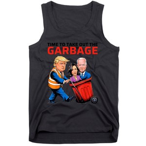 Time To Take Out The Garbage Funny Garbage For Trump 2024 Tank Top