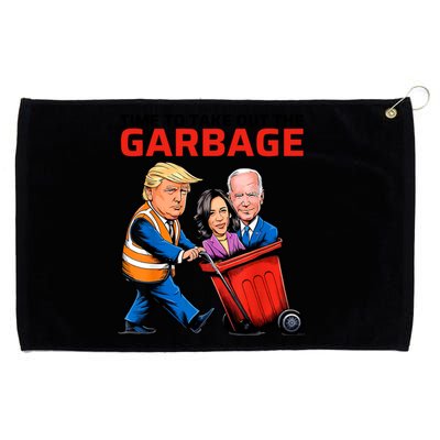 Time To Take Out The Garbage Funny Garbage For Trump 2024 Grommeted Golf Towel