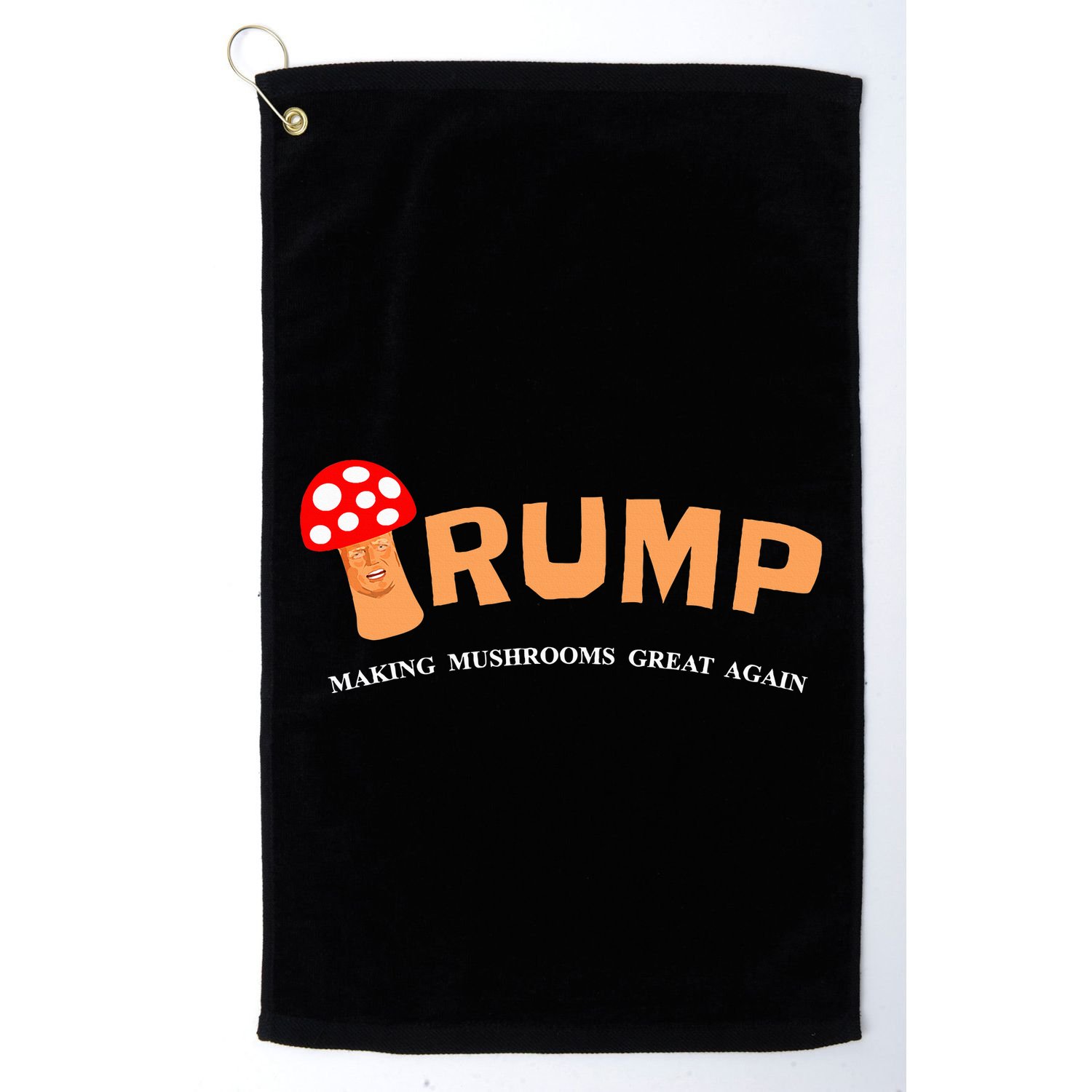 Trump Toadstool T Mushroom Political Golf Towel
