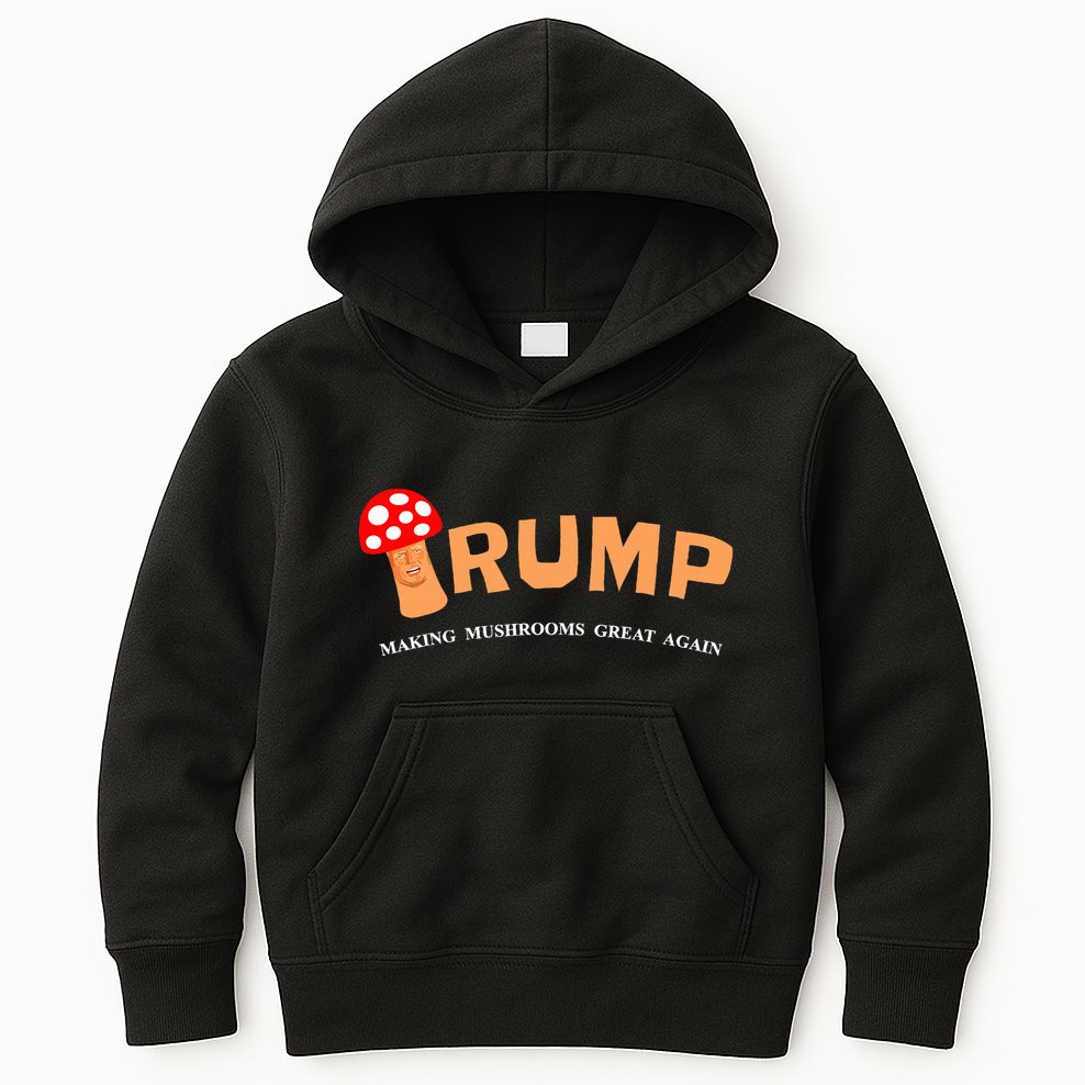 Trump Toadstool T Mushroom Political Kids Hoodie