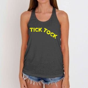 Tick Tock Women's Knotted Racerback Tank