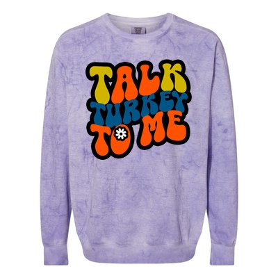 Talk Turkey To Me Colorblast Crewneck Sweatshirt