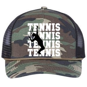 Tennis, Tennis, Tennis I Love Tennis Retro Rope Trucker Hat Cap