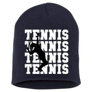 Tennis, Tennis, Tennis I Love Tennis Short Acrylic Beanie