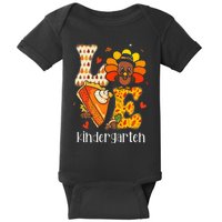 Teacher Turkey Thanksgiving Love Kindergarten Teacher Life Baby Bodysuit