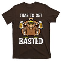 Turkey Time To Get Basted Retro Happy Thanksgiving T-Shirt