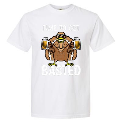 Turkey Time To Get Basted Retro Happy Thanksgiving Garment-Dyed Heavyweight T-Shirt