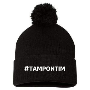 Tampontim Tampon Tim Funny KamalaS Vice President Tim Walz Pom Pom 12in Knit Beanie