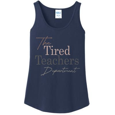 The Tired Teachers Department Teacher Appreciation Day Ladies Essential Tank