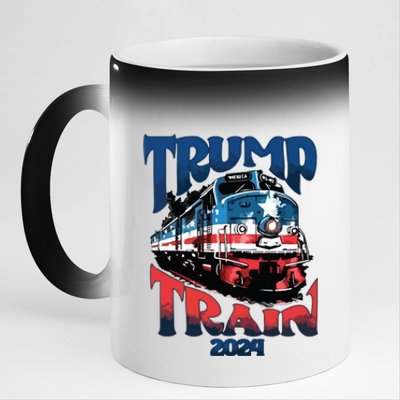 Trump Train Trump 2024 11oz Black Color Changing Mug