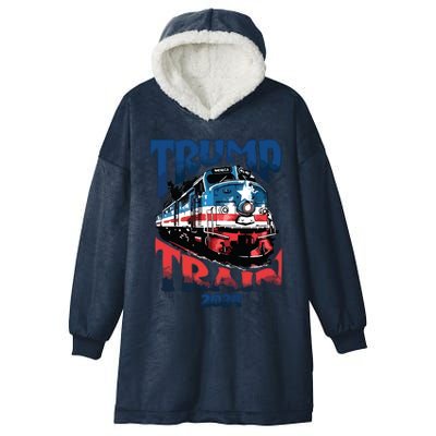 Trump Train Trump 2024 Hooded Wearable Blanket