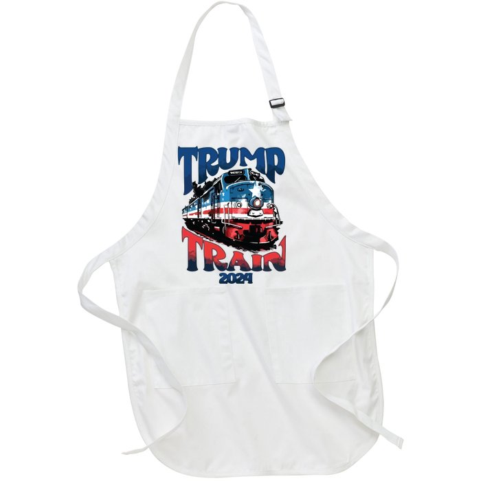 Trump Train Trump 2024 Full-Length Apron With Pockets