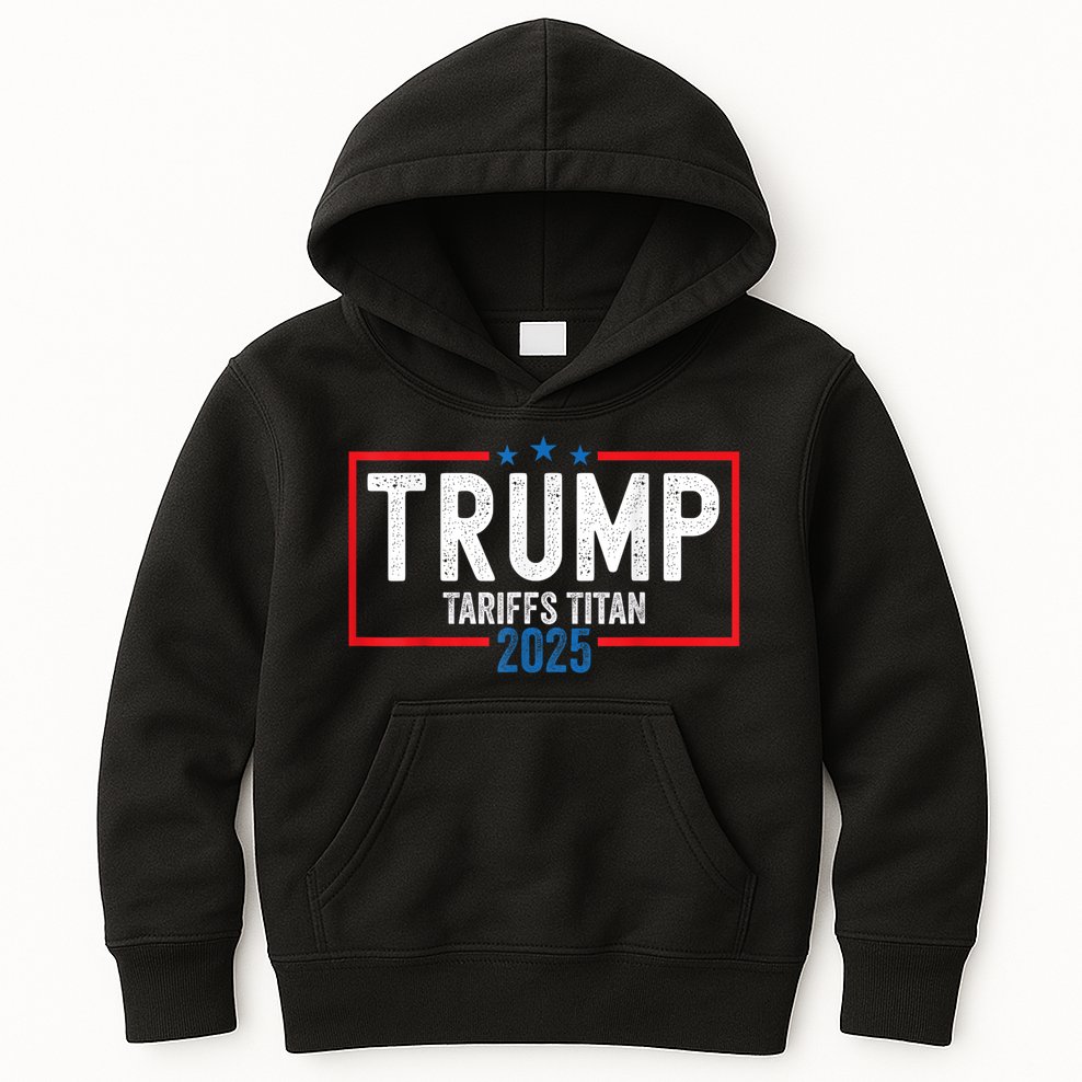 Trump Tariffs Titan 2025 Standing Up To China Patriot Kids Hoodie