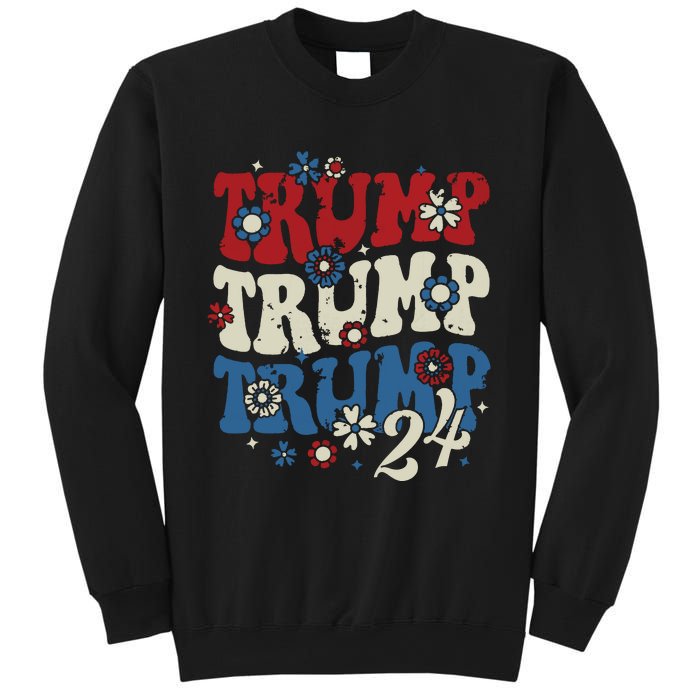 Trump Trump Trump 2024 Retro Groovy Sweatshirt