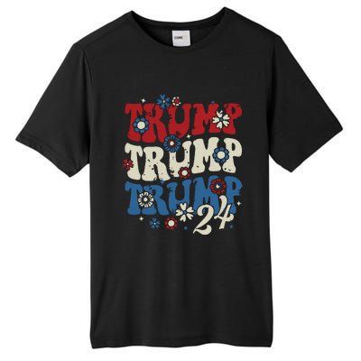 Trump Trump Trump 2024 Retro Groovy Tall Fusion ChromaSoft Performance T-Shirt