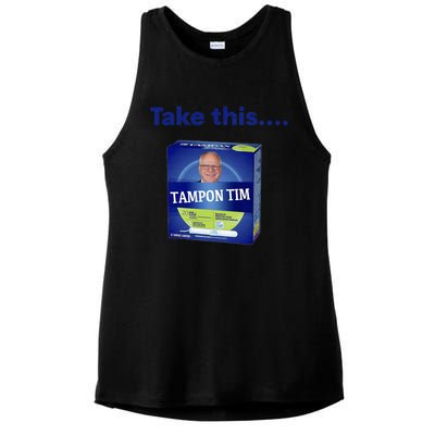 Tampontim Tampon Tim Funny KamalaS Vice President Tim Walz Ladies PosiCharge Tri-Blend Wicking Tank