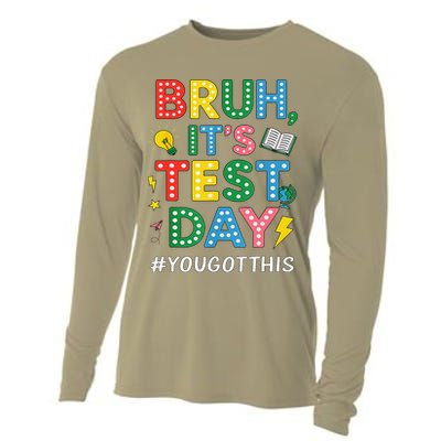 Teacher Test Testing Day Bruh Its Test Day You Got This Cooling Performance Long Sleeve Crew