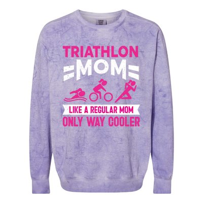 Triatlon Triathlete Triathlon Mom Gift Colorblast Crewneck Sweatshirt