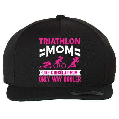 Triatlon Triathlete Triathlon Mom Gift Wool Snapback Cap