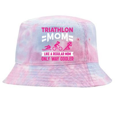 Triatlon Triathlete Triathlon Mom Gift Tie-Dyed Bucket Hat