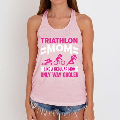 Triatlon Triathlete Triathlon Mom Gift Women's Knotted Racerback Tank