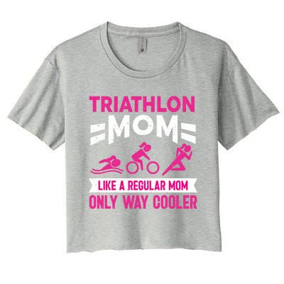 Triatlon Triathlete Triathlon Mom Gift Women's Crop Top Tee