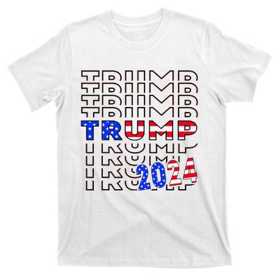 Trump Trump Trump 2024 Retro Funny T-Shirt