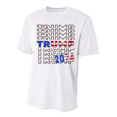 Trump Trump Trump 2024 Retro Funny Performance Sprint T-Shirt