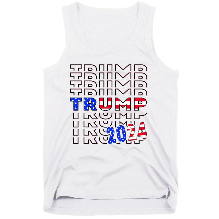 Trump Trump Trump 2024 Retro Funny Tank Top