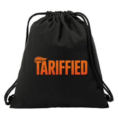 Tarified Tariffs Tariff Ied Tariffied Funny Political Drawstring Bag