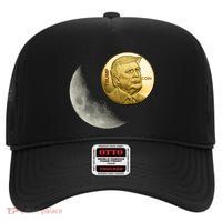 $Trump To The Moon High Crown Mesh Back Trucker Hat