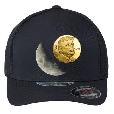 $Trump To The Moon Flexfit Unipanel Trucker Cap