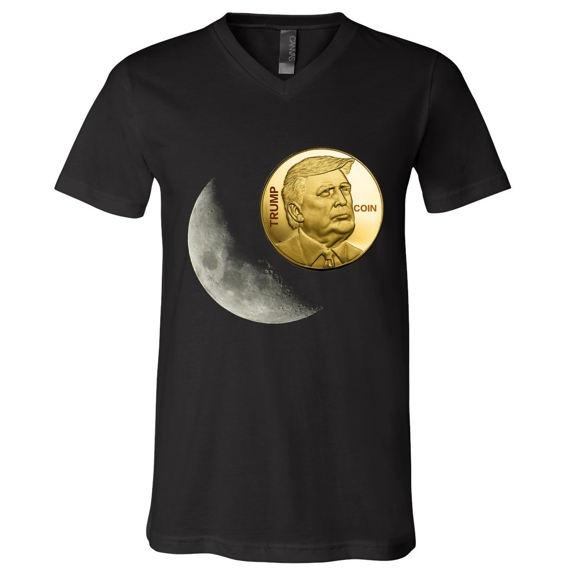 $Trump To The Moon V-Neck T-Shirt