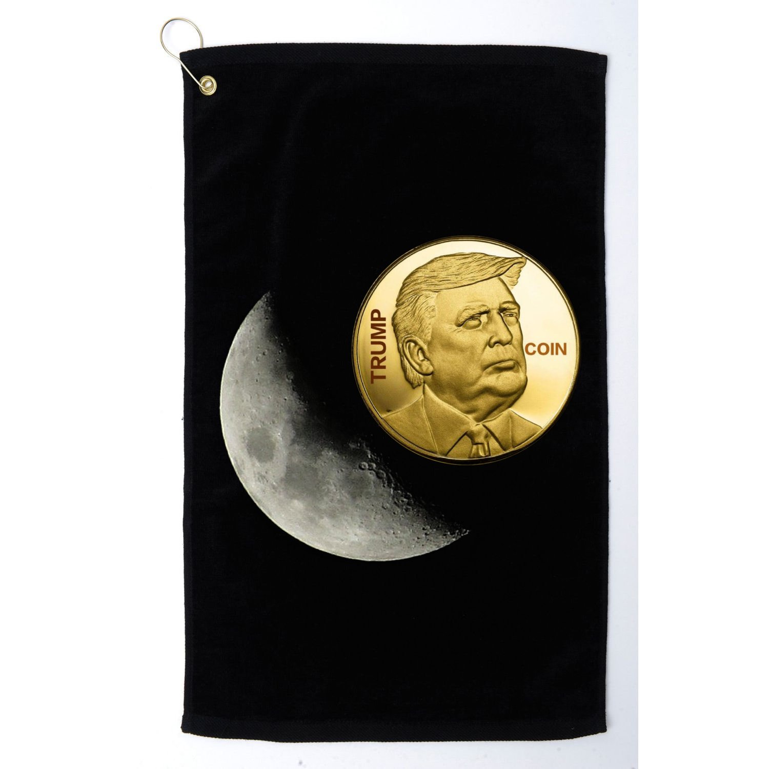 $Trump To The Moon Golf Towel