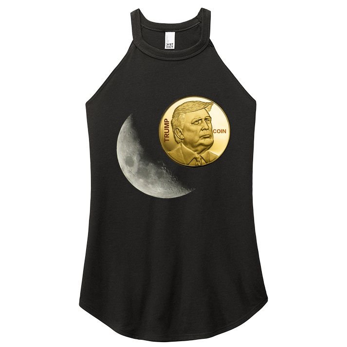 $Trump To The Moon Women's Perfect Tri Rocker Tank