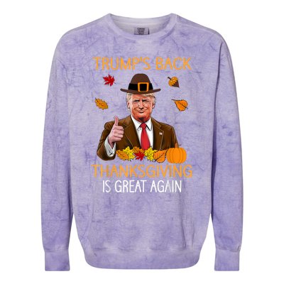 Trump Thanksgiving Turkey Autumn Fall Thankful Colorblast Crewneck Sweatshirt