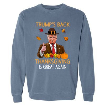 Trump Thanksgiving Turkey Autumn Fall Thankful Garment-Dyed Sweatshirt