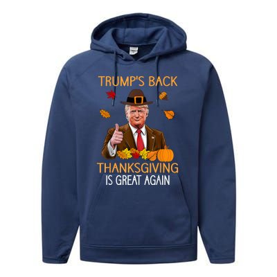 Trump Thanksgiving Turkey Autumn Fall Thankful Performance Fleece Hoodie